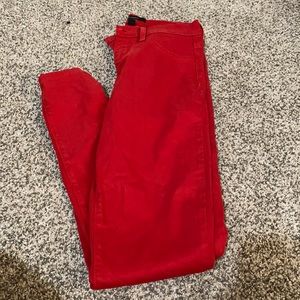 red flying money jeans